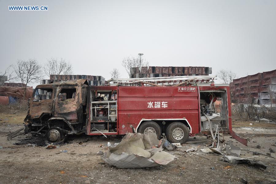 CHINA-TIANJIN-EXPLOSION SITE-FIRE ENGINE (CN)