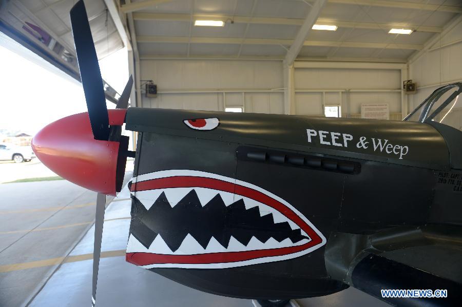 A P-40 Fighter used by Flying Tigers is seen at Chennault Aviation and Military Museum in Monroe, Louisiana, the United States, July 15, 2015.