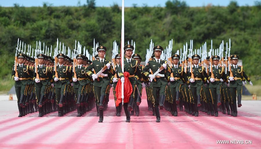 CHINA-BEIJING-70TH ANNIVERSARY-ESCORT OF THE NATIONAL FLAG OF CHINA-PARADE TRAINING(CN)