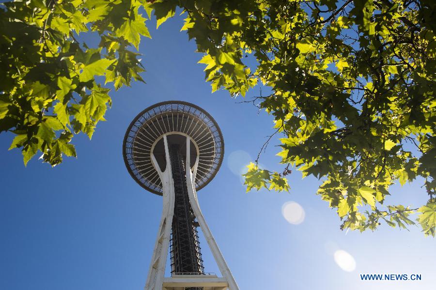 Photo taken on Sept. 21 of 2015 shows the space needle in Seattle, the United States.