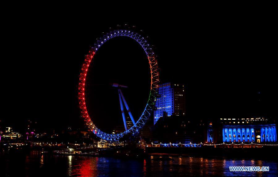 Photo taken on May 7, 2015 shows London Eye in London.