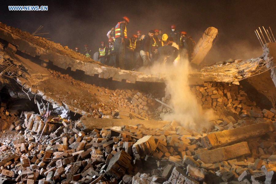 PAKISTAN-LAHORE-FACTORY-COLLAPSED-DEATH TOLL