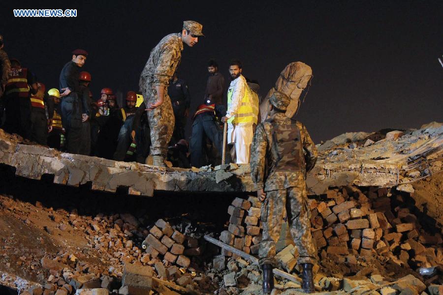 PAKISTAN-LAHORE-FACTORY-COLLAPSED-DEATH TOLL