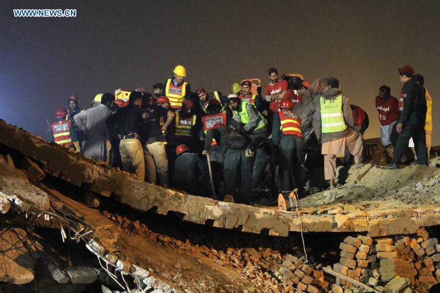 PAKISTAN-LAHORE-FACTORY-COLLAPSED-DEATH TOLL