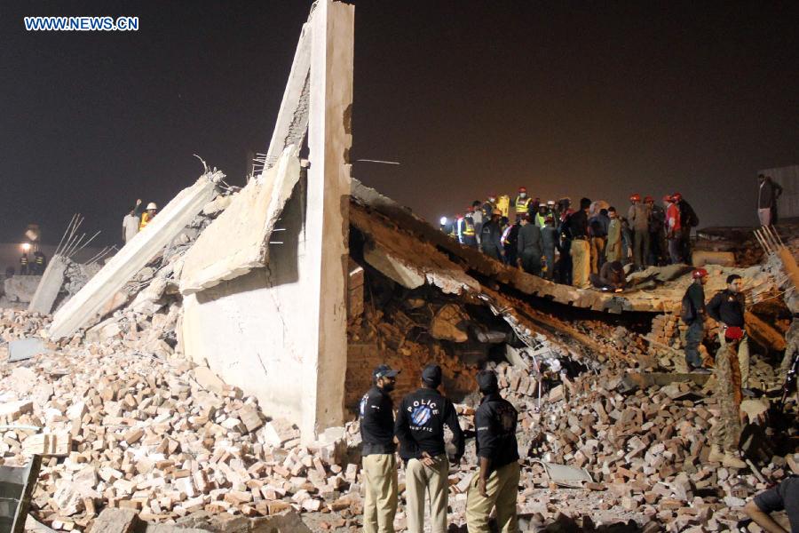 PAKISTAN-LAHORE-FACTORY-COLLAPSED-DEATH TOLL