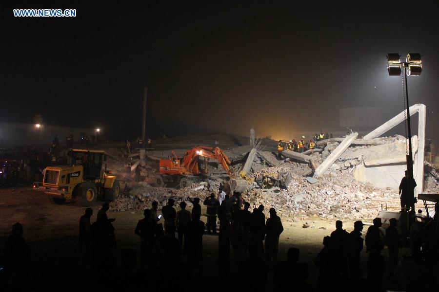 PAKISTAN-LAHORE-FACTORY-COLLAPSED-DEATH TOLL