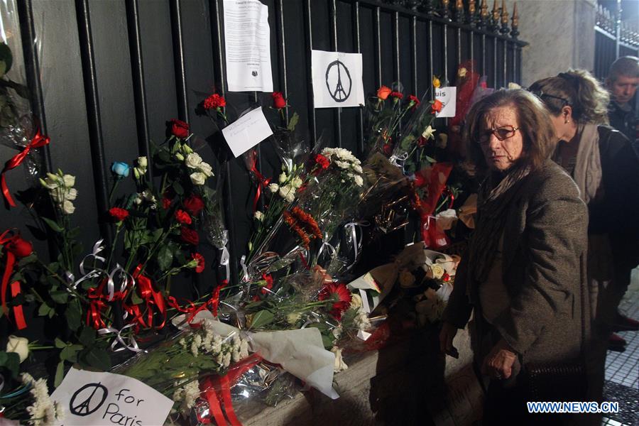 GREECE-ATHENS-PARIS-ATTACKS-CONDOLENCE