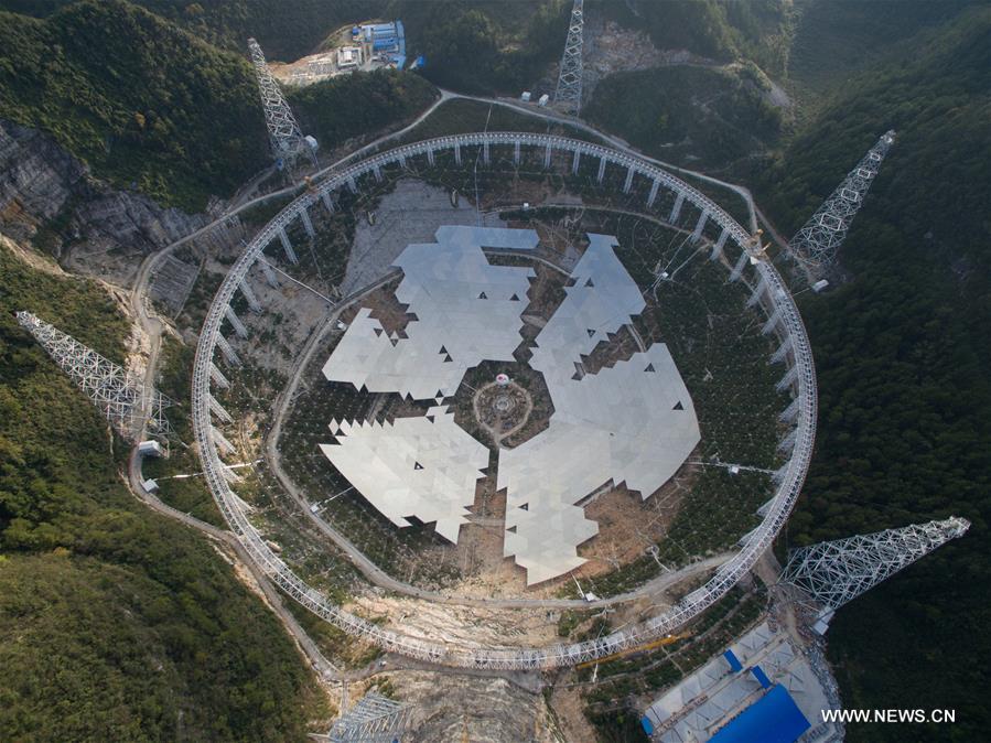 When it is completed in 2016, the five hundred meter aperture spherical telescope (FAST) will be the world's largest, overtaking Puerto Rico's Arecibo Observatory, which is 300 meters in diameter.