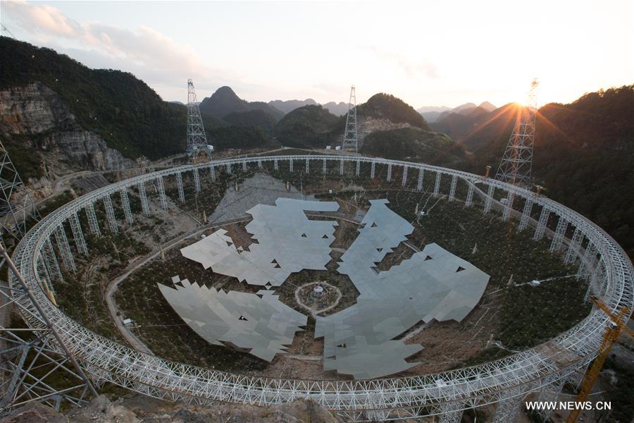 When it is completed in 2016, the five hundred meter aperture spherical telescope (FAST) will be the world's largest, overtaking Puerto Rico's Arecibo Observatory, which is 300 meters in diameter.