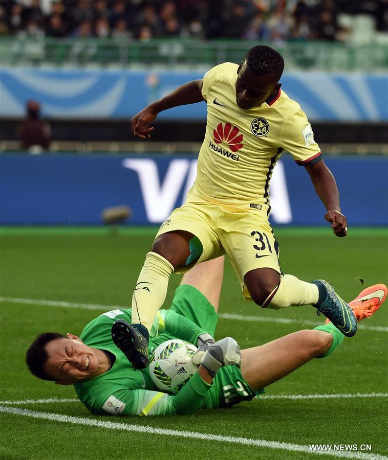 (SP)JAPAN-OSAKA-SOCCER-CLUB WORLD CUP-QUARTERFINALS-GUANGZHOU EVERGRANDE VS MEXICO CLUB AMERICA