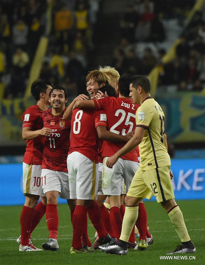 (SP)JAPAN-OSAKA-SOCCER-CLUB WORLD CUP-QUARTERFINALS-GUANGZHOU EVERGRANDE VS MEXICO CLUB AMERICA