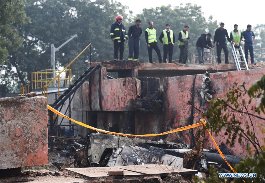 INDIA-NEW DELHI-PLANE-CRASH