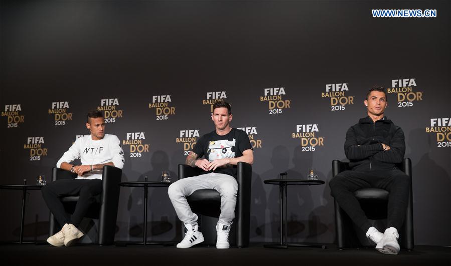 (SP)SWITZERLAND-ZURICH-SOCCER-2015 FIFA BALLON D'OR AWARD CEREMONY-NEWS CONFERENCE
