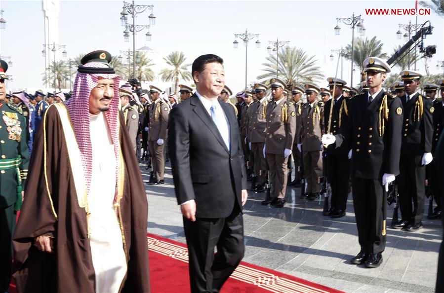 Xi arrived here on Tuesday for a state visit to Saudi Arabia, the first stop of his three-nation tour of the Middle East