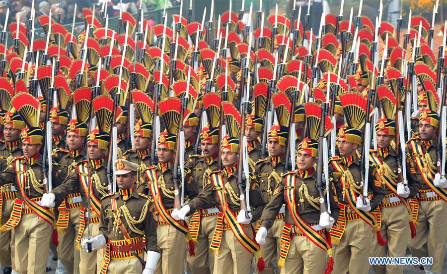 Tanks of Indian Army move during the 67th Republic Day Parade in New Delhi, India, Jan. 26, 2016.