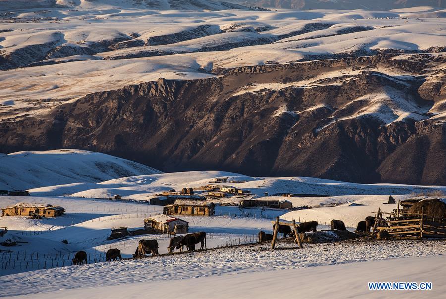 CHINA-XINJIANG-TEKES-KAZAK HERDSMEN-WINTER (CN)