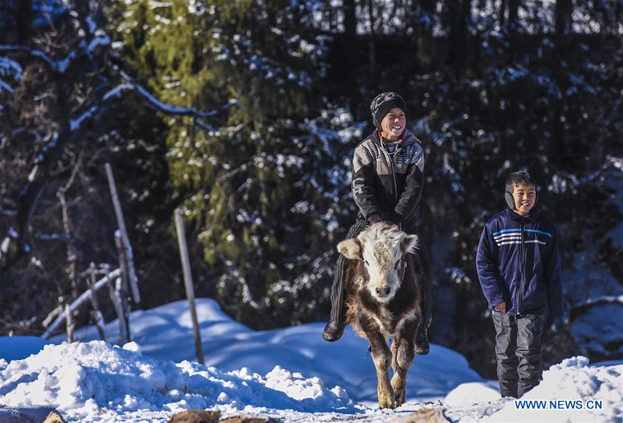 CHINA-XINJIANG-TEKES-KAZAK HERDSMEN-WINTER (CN)