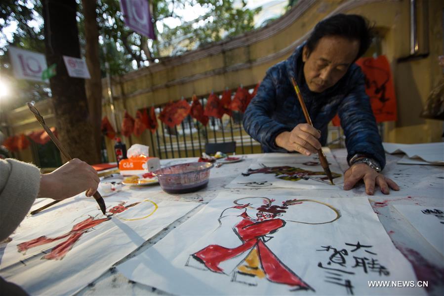 A workshop on traditional folk art was held for children in St. Lazarus Church this Sunday as the Chinese Spring Festival draws near.