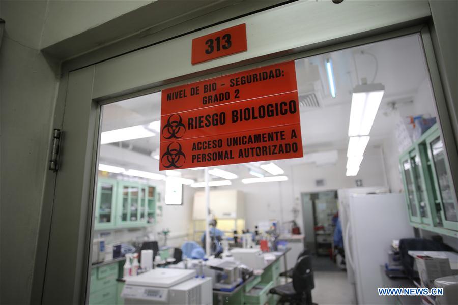  A researcher in Gorgas Commemorative Institute of Health Studies (ICGES), responsible for diagnostic Zika cases in Panama, makes tests at a laboratory of the institute, in Panama City, capital of Panama, on Feb. 3, 2016. 