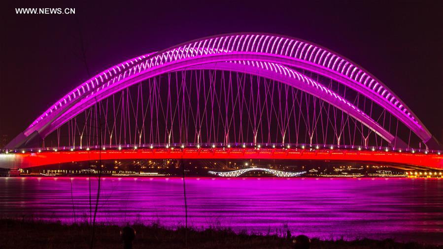 #CHINA-SHANXI-TAIYUAN-FENHE PARK-NIGHT VIEW(CN)