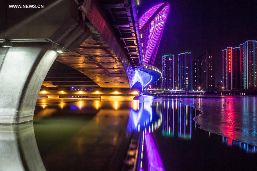 #CHINA-SHANXI-TAIYUAN-FENHE PARK-NIGHT VIEW(CN)