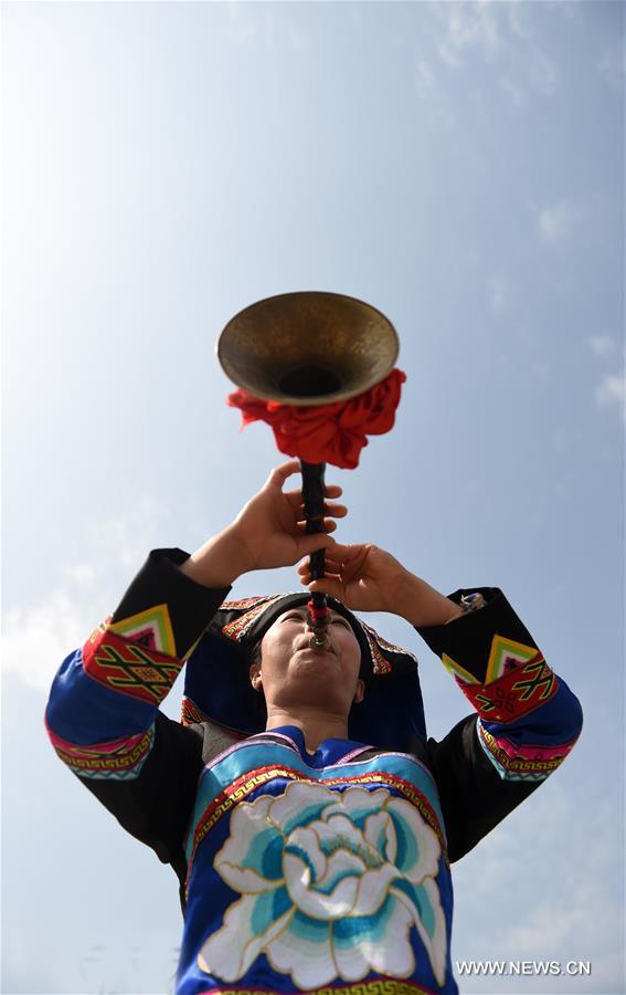 An intangible cultural heritage show was held here on Wednesday to celebrate the lunar new year.