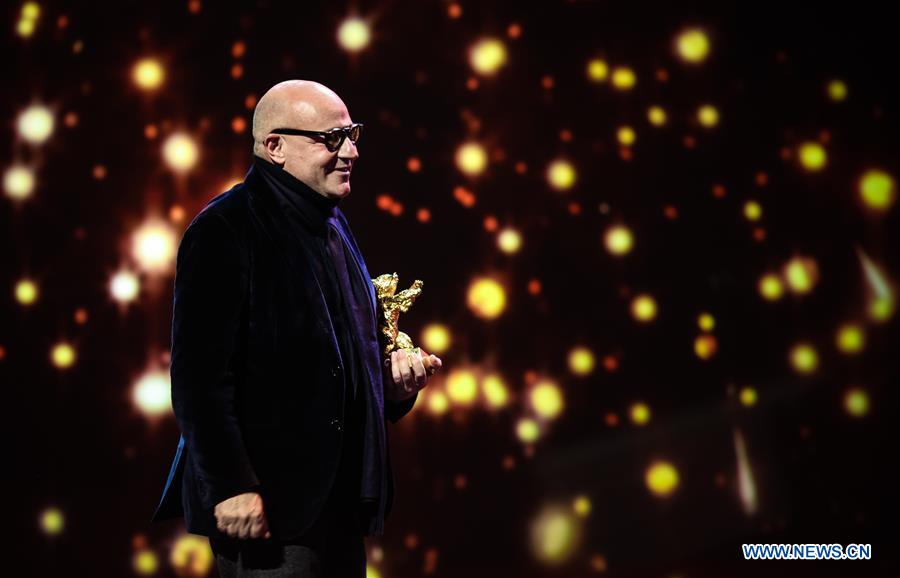 The Italian documentary film 'Fire at Sea' won the Golden Bear, the top jury prize awarded to the best film, in the 66th Berlin International Film Festival on Saturday. 