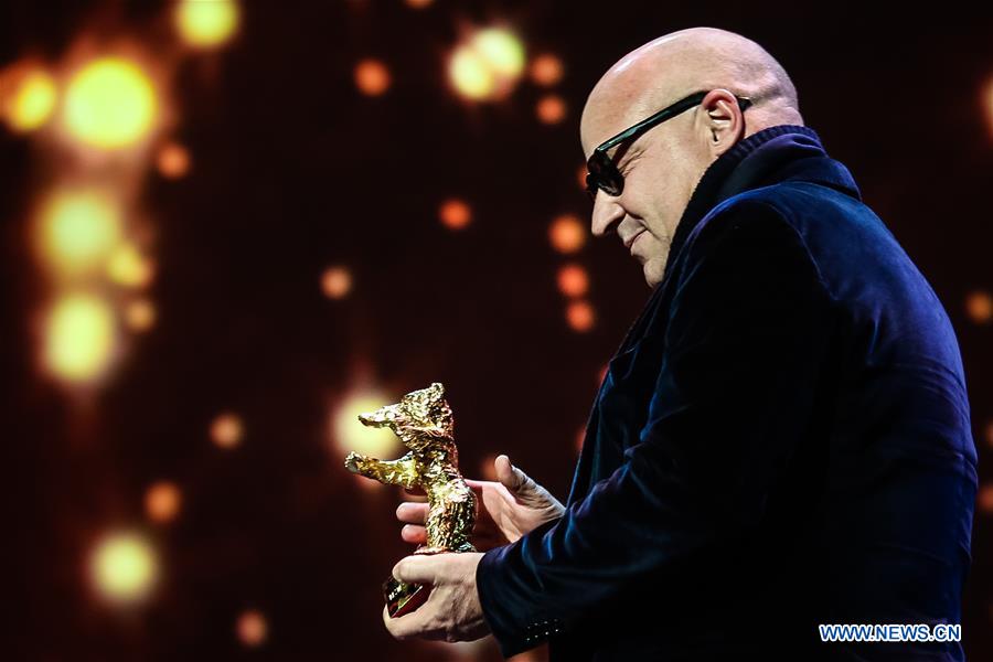 The Italian documentary film 'Fire at Sea' won the Golden Bear, the top jury prize awarded to the best film, in the 66th Berlin International Film Festival on Saturday. 