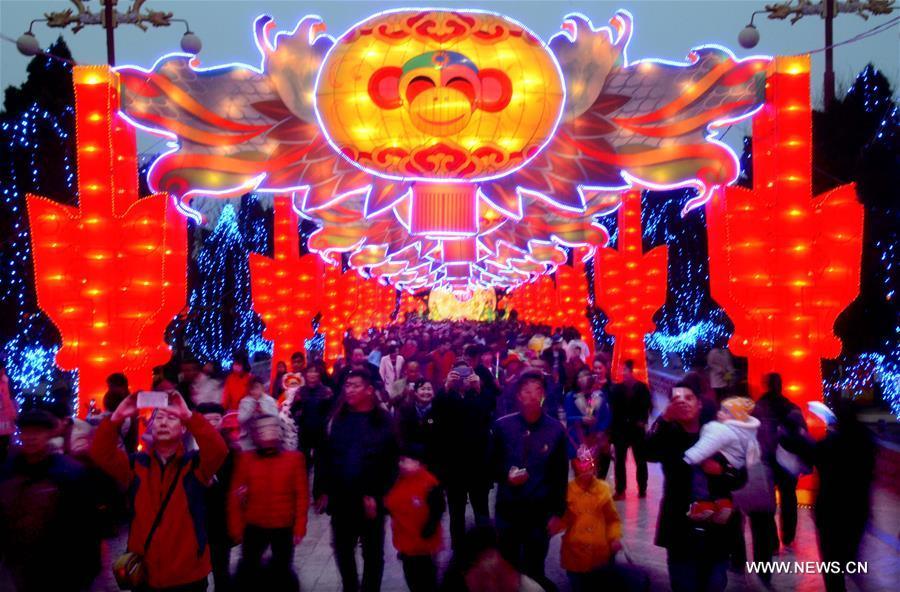 Lanterns were hung around the city to greet the upcoming Lantern Festival which will fall on Feb. 22.