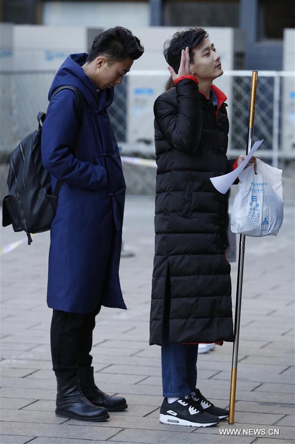 A total of 2,039 candidates were entitled to compete for 45 admission positions at the School of Performance of Beijing Film Academy on Feb. 23.