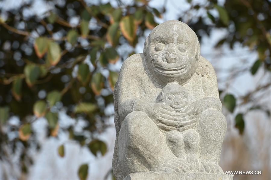 More than 40 stone monkey carvings and sculptures at the Guandi Temple have attracted many tourists here as stone monkey is regarded to be a sign of good luck in Chinese folk culture
