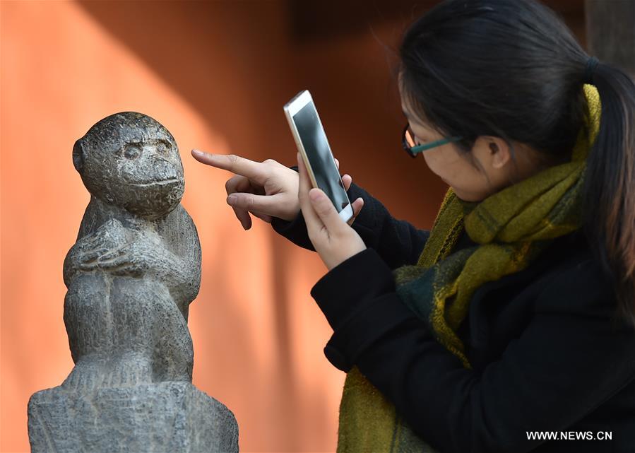 More than 40 stone monkey carvings and sculptures at the Guandi Temple have attracted many tourists here as stone monkey is regarded to be a sign of good luck in Chinese folk culture