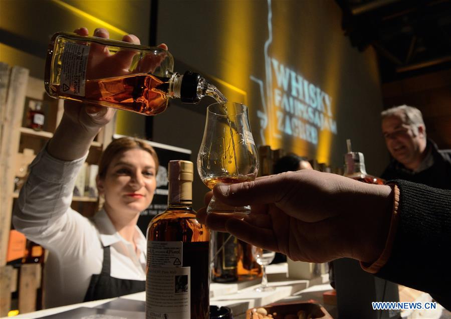 More than 60 most famous brands of whisky from all over the world were exhibited during the two-day fair which kicked off here on Friday.