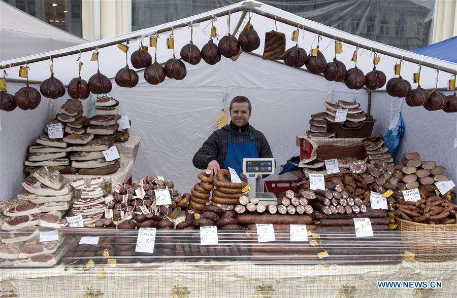 Various goods are seen on the Kaziukas Fair held in Vilnius, Lithuania, on March 4, 2016.