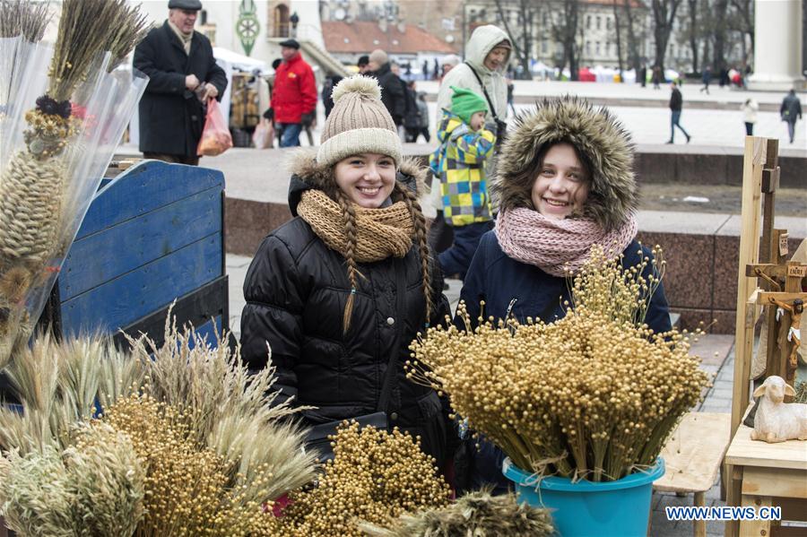 Various goods are seen on the Kaziukas Fair held in Vilnius, Lithuania, on March 4, 2016.