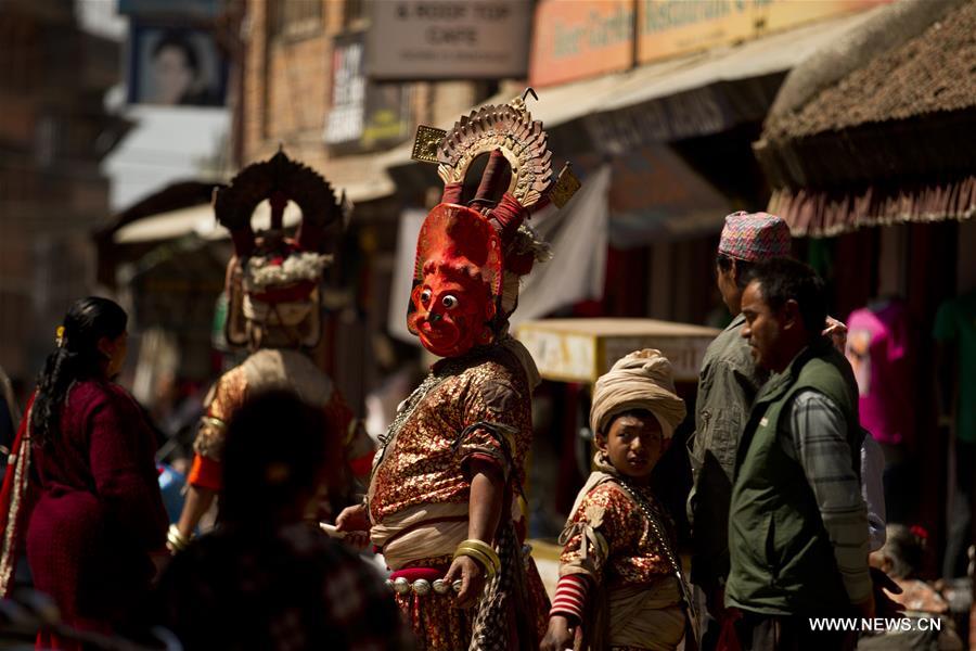 NEPAL-BHAKTAPUR-NAVADURGA DANCE