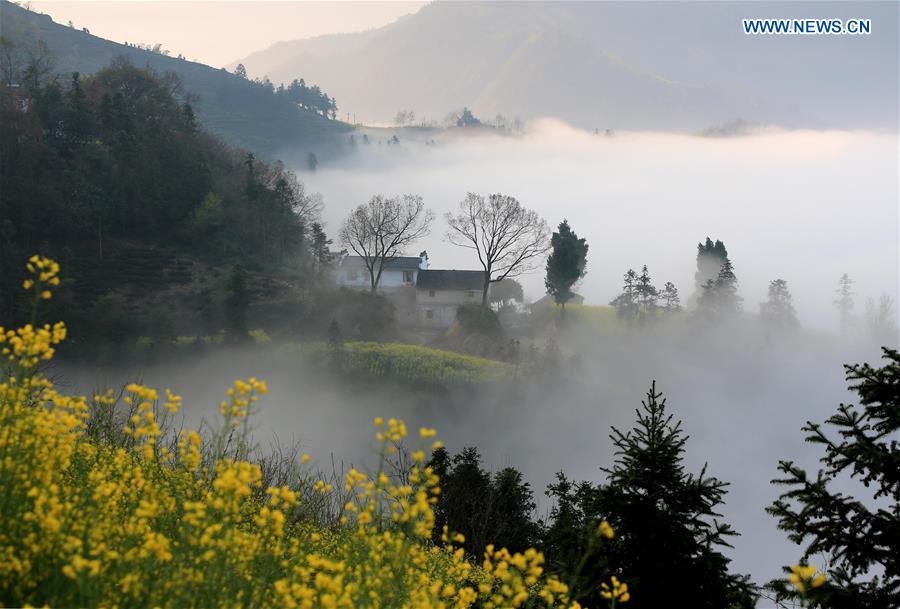 #CHINA-ANHUI-HUANGSHAN-SHITAN VILLAGE-CLOUDS(CN)