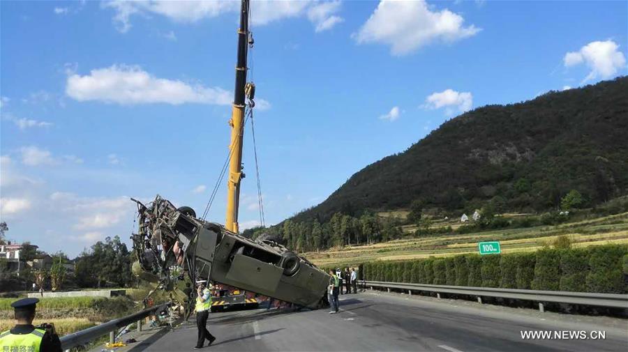 A collision accident between a car and a coach on the highway on Monday killed 3 people and injured 7 others, according to local traffic police department
