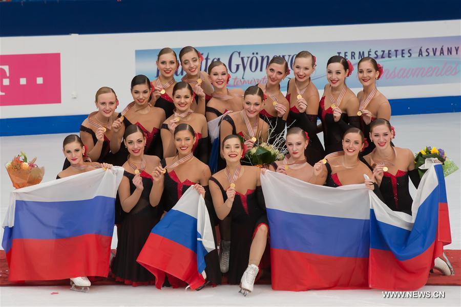 (SP)HUNGARY-BUDAPEST-SYNCHRONIZED SKATING-WORLD CHAMPIONSHIP