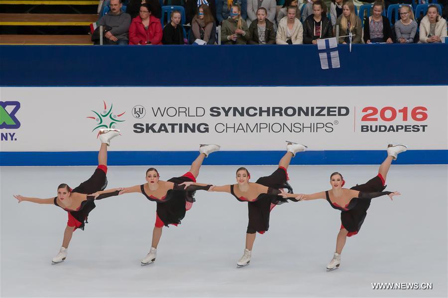 (SP)HUNGARY-BUDAPEST-SYNCHRONIZED SKATING-WORLD CHAMPIONSHIP