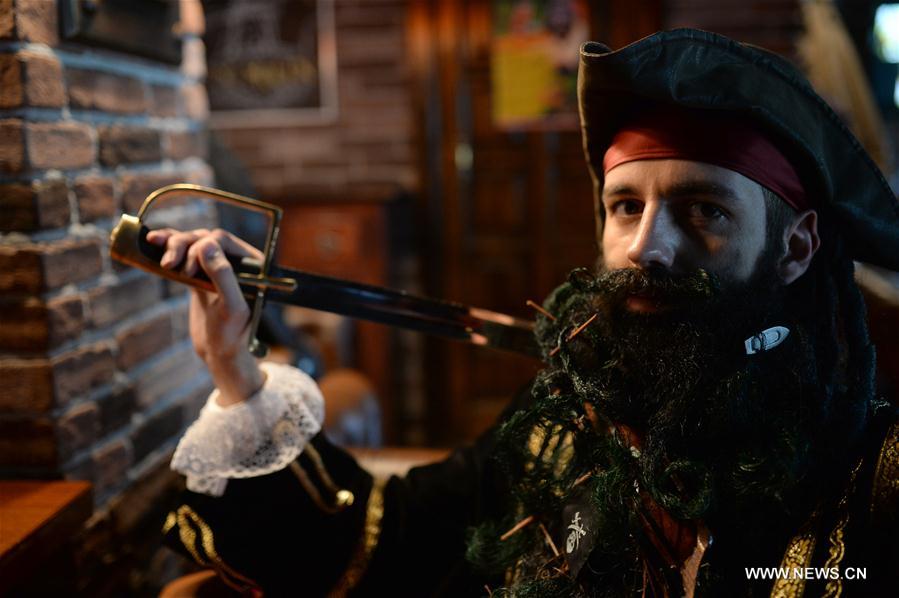 RUSSIA-MOSCOW-ENTERTAINMENT-RUSSIAN MOUSTACHE AND BEARDS CHAMPIONSHIPS