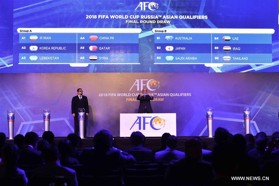 (SP)MALAYSIA-KUALA LUMPUR-SOCCER-WORLD CUP QUALIFIERS-DRAW