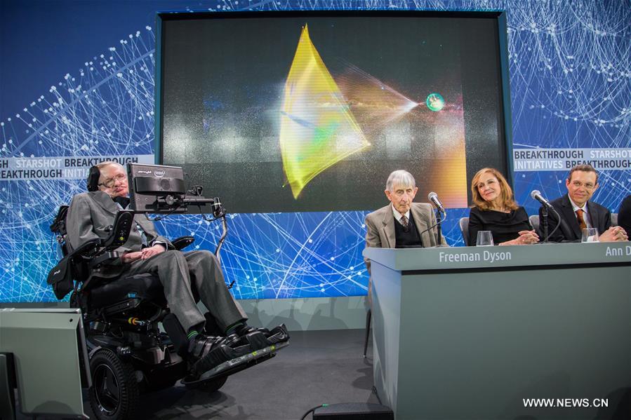 U.S.-NEW YORK- STEPHEN HAWKING-STARSHOT PROJECT