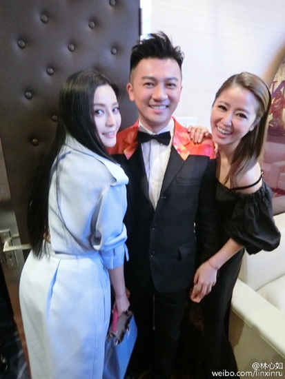林心如合影范冰冰苏有朋岁月静好友情无价图