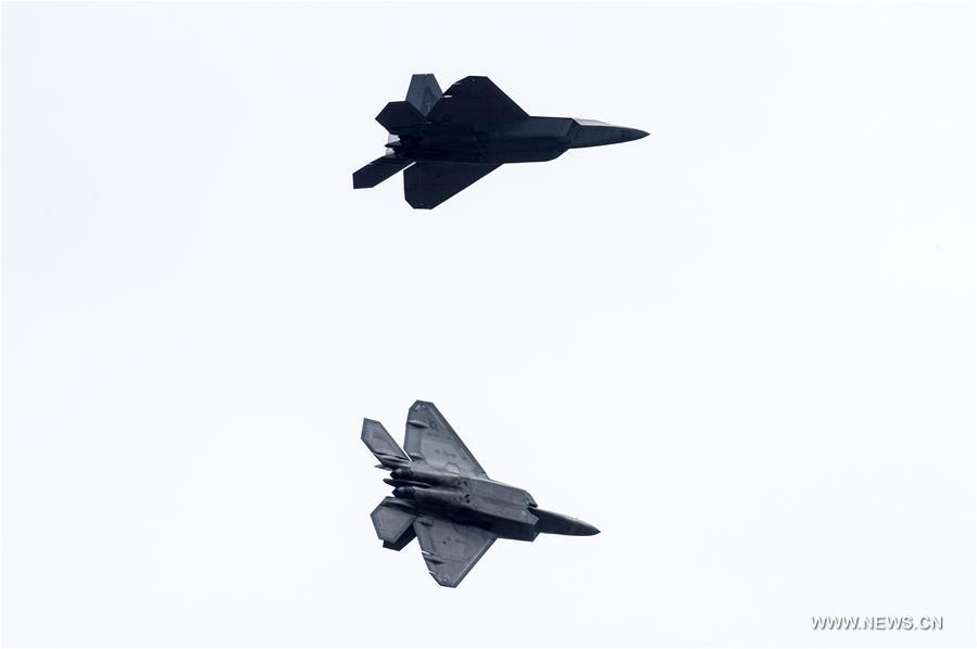 LITHUANIA-SIAULIAI-F-22 RAPTOR FIGHTER JETS