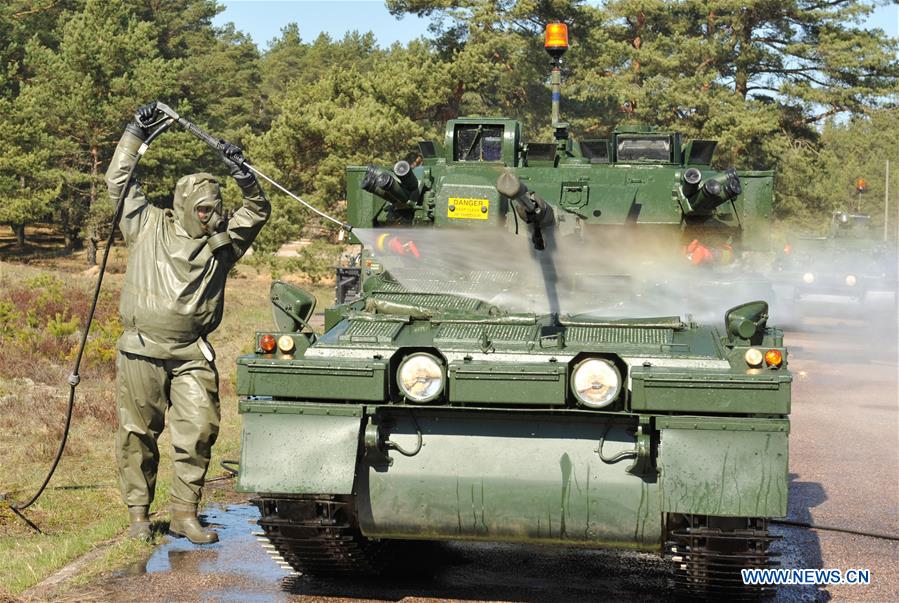 U.S. soldiers take part in the Operation Summer Shield XIII military exercise held at Adazi Training Area outside Riga, Latvia, April 28, 2016. 