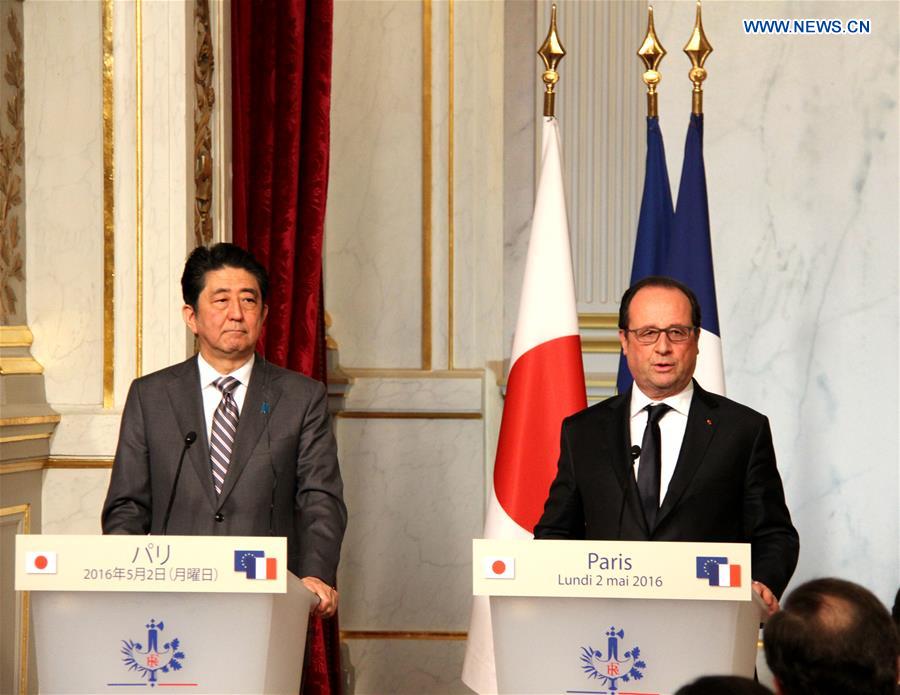 FRANCE-PARIS-JAPAN-ABE-VISIT