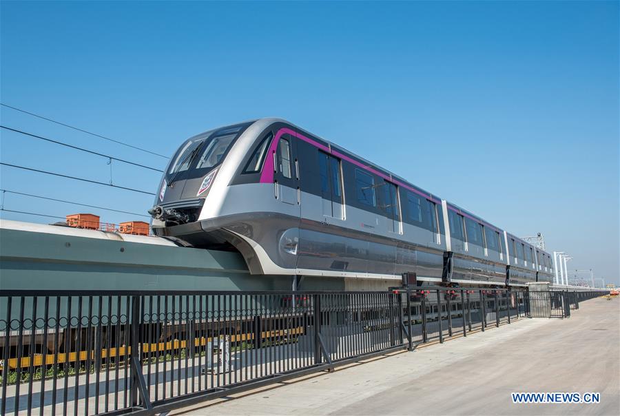 #CHINA-QINGDAO-PERMANENT MAGNET STRADDLED MONORAIL VEHICLE (CN)