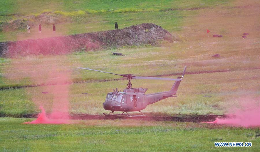 Soldiers are seen on the last day of the live-fire phase of the three-week long joint military drill named 'Noble Partner 2016' at Vaziani base near Tbilisi, Georgia, May 24, 2016.