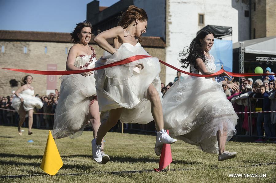 ESTONIA-NARVA-INTERNATIONAL RUNAWAY BRIDE COMPETITION